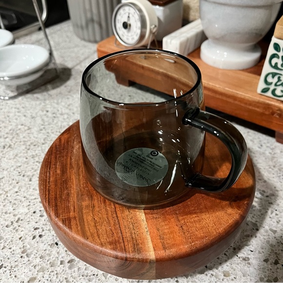 Hearth and Hand 15 0z Tinted Glass Mug- Smokey Gray - Picture 2 of 4